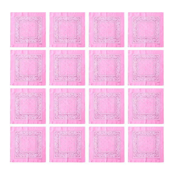 XIBUFE 12 Pack Paisley Pattern Bandanas Headband Multipurpose for Men Women 22 x 22 Paisley Bandana - Pink