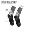 thumbnail image 3 of Pofeuu Monochrome Leopard Horse Print Crew Socks, Adult Running Hiking Socks for Youth and Adult, 3 of 7