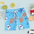 thumbnail image 2 of HCNTES Boys Swim Trunks Toddler Kids Baby Boys Summer Print Shorts Beach Swimwear Swimming Trunks(Sky Blue,2-3 Years), 2 of 4