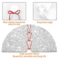 thumbnail image 4 of Lsque Silver Glitter Print Christmas Tree Skirt, Tree Skirt with Ties or Velcro, Perfect for Holiday Decorations, Halloween, and New Year-30", 4 of 7