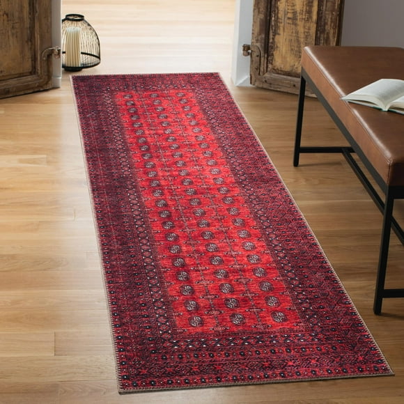 Alfombra Keen Home Design de 2,6 x 3 m, vintage, lavable a máquina