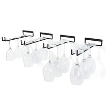 4 Pieces Hanging Wine Glass Rack Holder Elegant Design for Red Wine Glasses