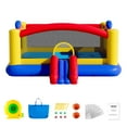 thumbnail image 4 of VEVOR Inflatable Bounce House with Slide and Blower - 177x173x80 Inch Trampoline for Kids 3-10 Years, Includes Storage Bag, Ideal for Outdoor Family Fun, 4 of 12