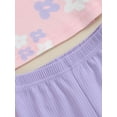 thumbnail image 6 of Bagilaanoe 2pcs Toddler Baby Girl Pants Set Flower Short Sleeve T-shirt Tops + Flare Trousers 6M 12M 18M 24M 3T 4T Kids Casual Clothes, 6 of 7