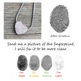 thumbnail image 2 of Personalized Silver Mini Heart Fingerprint Cremation Necklace Stainless Steel Urn Ashes Holder Memorial Jewelry with Free Funnel Kit and Velvet Jewelry Box, 2 of 12