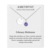 Sister Initial Birthstone Necklace Created with Swarovski® Crystals