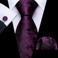 thumbnail image 5 of Set de Corbata Barry.Wang de Seda Tejida con Diseño de Paisley para Hombre, 5 of 5