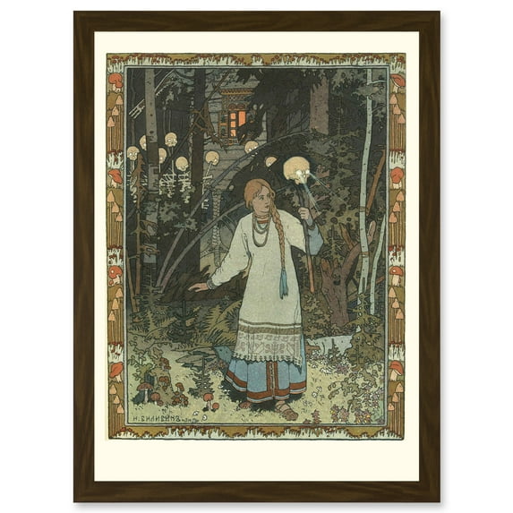 Ivan Bilibin Illustration Fairy Tale Vasilisa Beautiful 1990 Artwork Framed Wall Art Print A4