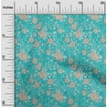 thumbnail image 1 of oneOone Organic Cotton Voile Fabric Leaves & Floral Artistic Printed Craft Fabric BTY 42 Inch Wide, 1 of 4