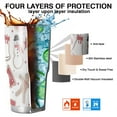 thumbnail image 7 of 30oz White Christmas Cookie Pattern Tumblers Stainless Steel Tumbler with Lid and Straw,Vacuum Insulated Double Wall Travel Tumbler Cups Mug with Cleaning Brush for Coffee,Tea, 7 of 7