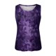 thumbnail image 4 of Prolriy - Camisetas de verano para mujer 2024, camisetas sin mangas estampadas, informales, holgadas, con cuello redondo, color morado, talla L, 4 of 4