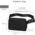 thumbnail image 3 of Riñonera deportiva para mujer, riñonera cruzada con correa ajustable, riñonera de moda para exteriores/entrenamiento/informal, negro, 1 ud., 3 of 5