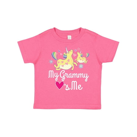 

Inktastic My Grammy Loves Me Unicorn Gift Toddler Toddler Girl T-Shirt