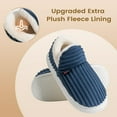 thumbnail image 2 of Drecage Womens Fuzzy Slippers Mens, Fleece Lined House Slipper for Ladies, Extra Plush Warm Indoor Outdoor Slippers with Heel Cover & Anti-slip Sole, Cozy Memory Foam Home Shoes, 2 of 11