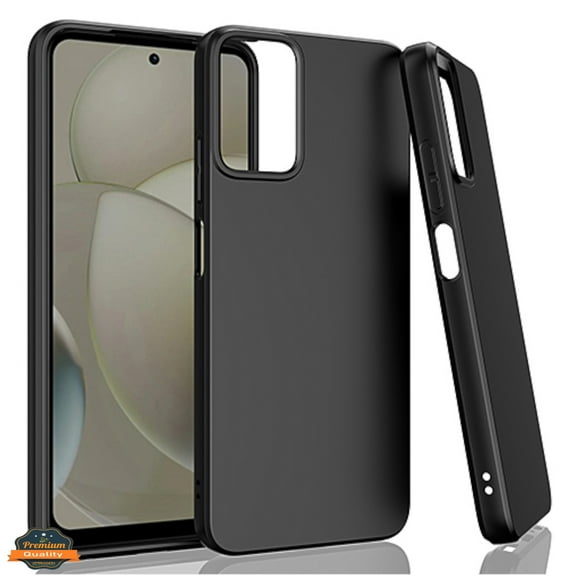 Xpression Cover for Motorola Moto G Play 2024 4G Slim Thin Transparent Silicone Soft Skin Flexible TPU Gel Rubber Candy Gummy Protective Hybrid Phone Case - Black