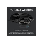 Logitech G502 HERO High Performance Wired Gaming Mouse, HERO 25K Sensor, 25,600 DPI, RGB, Adjustable Weights, Black