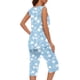 thumbnail image 5 of Conjunto de Verano para las Mujeres Casual Impreso sin Mangas Cuello Redondo Y Pantalones Recortados de Dos Piezas, 5 of 6