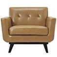 thumbnail image 4 of Modway Engage Bonded Leather Armchair in Tan, 4 of 5