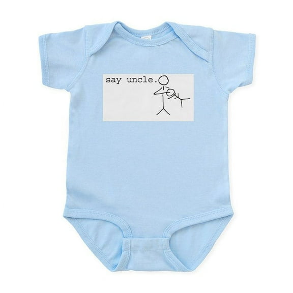 CafePress - Say Uncle. Nuggie Stick Figure Infant Bodysuit - Baby Light Bodysuit, Size Newborn - 24 Months