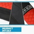 thumbnail image 3 of 2 PCS Bling Car Seat Belt Cover Pad, Breathable Leather Seat Belt Covers for Cars, Soft Comfortable Seat Belt Shoulder Strap Covers, Rhinestone Auto Seat Belt Protector Cushion, Red, 3 of 12
