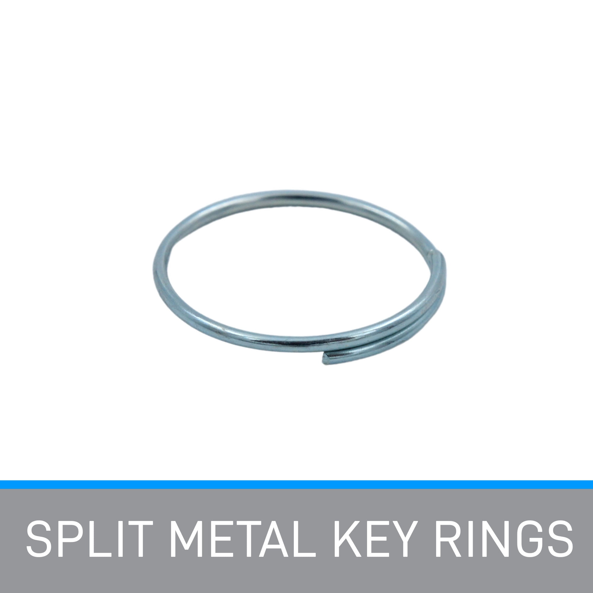 SSWBasics Split Metal Key Rings - Silver - 7/8" Diameter - Box of 250- Durable Silver Metal Key Ring - Multi-Purpose Split Key Rings for Keychain Rings and Accessories