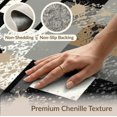 thumbnail image 6 of ODIKA 8'x10' Washable Area Rug Grey Abstract Geometric Grid Block Splatter Brushstroke Marbled for Dining Room, Large Office, Lounge, Non-Slip Chair-Friendly Mat, 6 of 7