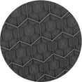 thumbnail image 1 of Ahgly Company Machine Washable Indoor Round Transitional Charcoal Black Area Rugs, 8' Round, 1 of 7