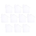 thumbnail image 1 of 10pcs Casa en forma de llavero adornos claros colgantes de acrílico en blanco para bricolaje, 1 of 5
