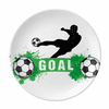Penalty kick Soccer Football Sports Text Plate Decorative Porcelain Salver Tableware Dinner Dish