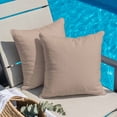thumbnail image 5 of Brown Pillow Covers 16x16 Inch, Farmhouse Solid Brown Color Modern Art Linen Pillowcase with Invisible Zipper, Decorative Throw Pillow Covers Cushion Case for Couch Sofa Bed Living Room, 5 of 9