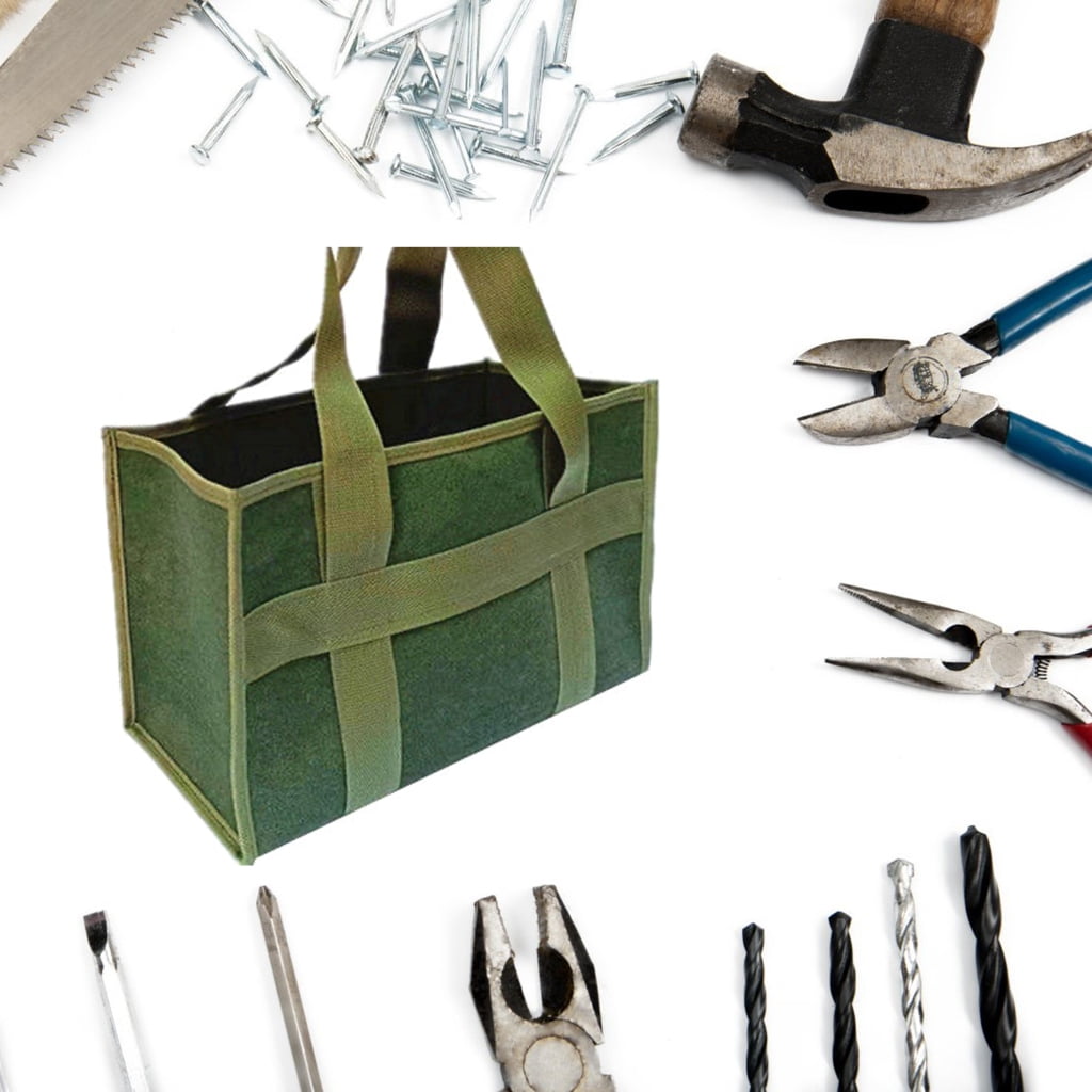 Wide Mouth Tool Bag Canvas Tool Bag Large Capacity Storage Bag Organizer Handbag