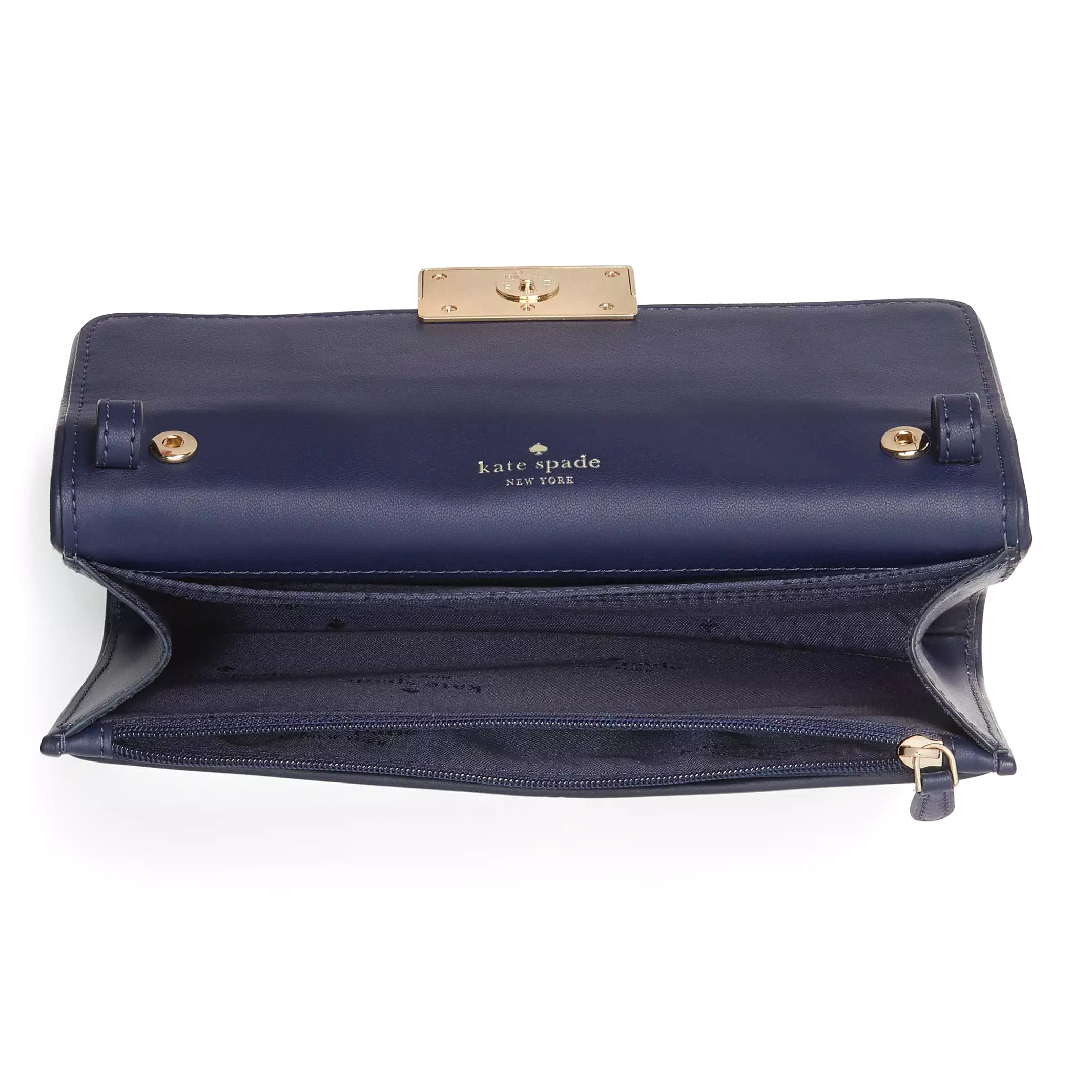 Kate Spade New York Women's Reegan Canvas Wallet Crossbody Bag (Blue Multicolor)