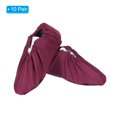 thumbnail image 3 of Uxcell 10 Pairs Shoe & Boot Covers, Reusable Cotton Non-Slip Shoe Covers for Indoors, Burgundy, 3 of 6