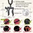 thumbnail image 5 of FaithHeart Jewish Hebrew Chai Pendant Necklace for Men Life Neck Chains Friendship Amulet Jewelry Gift for Dad Grandpa Fathers Day, 5 of 11