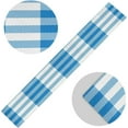 thumbnail image 2 of GZHJMY Blue Plaid Table Runner Machine Washable Polyester Table Runner Rectangle Reversible Dresser Scarves Table Decor 13 x 90 Inch, 2 of 7