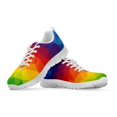 thumbnail image 1 of Vibrant Rainbow Spectrum Triangle Geometric Printed Flats Shoes Woman Spring/Autumn Female Sneakers Breathable Shoes, 1 of 5