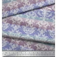 thumbnail image 3 of Soimoi polyester Crepe Fabric Stripe & Ogee Damask Print Fabric by the Yard 52 Inch Wide, 3 of 3