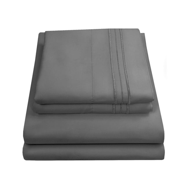 Juego de sábanas Sweet Home Collection 1800 Supreme Twin Grey