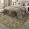 thumbnail image 6 of BERTHMEER 6'x9' Washable Area Rugs for Living Room Vintage Brown Kitchen Bedroom Rugs Non Slip Carpets Office Farmhouse Dorm Dining Room Oriental Traditional Distressed Rugs, 6 of 9