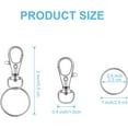 thumbnail image 2 of 100PCS Keychain Hooks with Key Rings.. Metal Swivel Lobster Claw Clasps, for Keychain Clip Lanyard, Jewelry Making, Crafts, 2 of 7