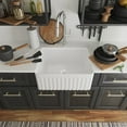 thumbnail image 6 of DeerValley Ceramic Kitchen Sink Single Bowl with Reversible Front Apron in White, 6 of 10