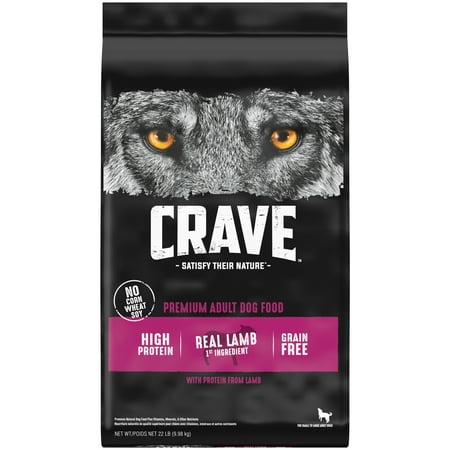 UPC: 0023100123349 | CRAVE Grain Free Adult Dry Dog Food with Protein from Lamb 22 lb. Bag