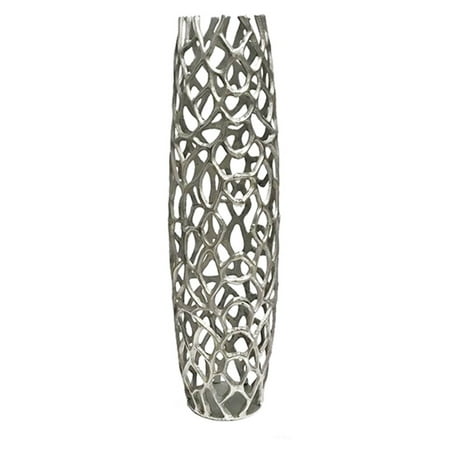 Modern Day Accents Rama Silver Large Twigs Barrel Floor Vase