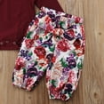 thumbnail image 5 of Cute Newborn Baby Girls Cotton Tops Romper Floral Pants 3Pcs Outfits Set Clothes, 5 of 6