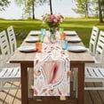 Coastal Sea Shells Burlap Cotton Table Runner 13x60 Inches Long, Beachy ...