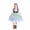Blue, variant on Odeerbi Kids Girls Dirndl Dress Short Sleeve Floral Oktoberfest Apron Dress with Headbands
