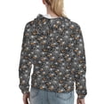 thumbnail image 7 of Lsque Spider Cobweb Pattern Casual Women's Hoodie,Hooded Sweatshirt with Kangaroo Pocket,Pullover Hoodie with Eye-catching Drawstrings-X-Large, 7 of 7