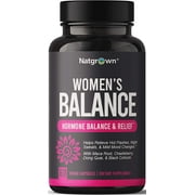 Hormone Balance for Women PMS & Menopause Relief Supplement for Fertility, Hormonal & Menstrual Support - Helps Relief Hot Flashes - Maca Root, Vitex, Dong Quai & Black Cohosh Complex - Vegan Capsules