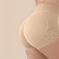 thumbnail image 3 of Pantalones de vientre de encaje epoxi antideslizantes ajustados pantalones de levantamiento de cadera calzoncillos tipo bóxer cortos para mujer, 3 of 5