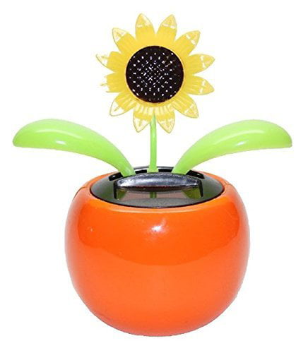 3pcs/Set Solar Powered Flower Insect Dancing Doll Toy Home Decor Car Ornament Flowerpot Toy Figure